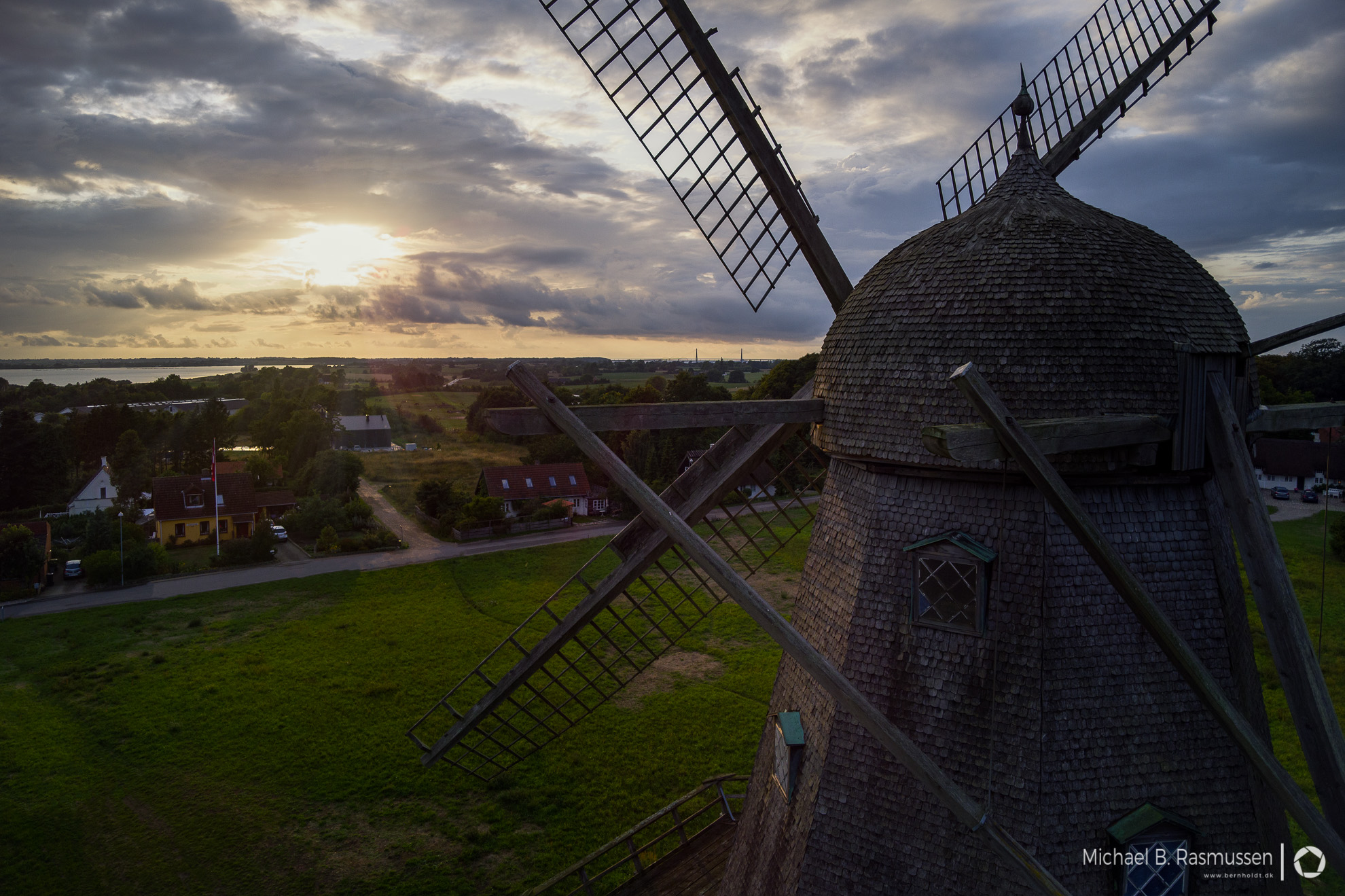 Drone fotografering af Bogø Mølle